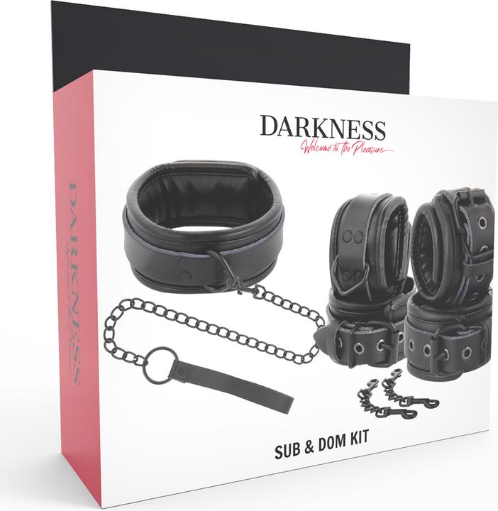 Actual product image Darkness Leather And Handcuffs Black