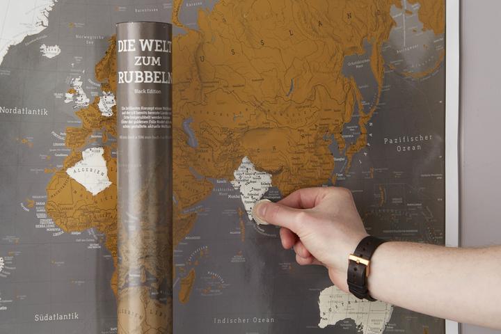 Image du produit Maps International Monde à gratter black edition