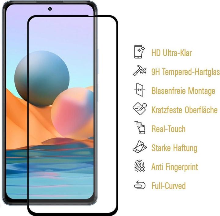 Produktbild Protectorking 1x echtes Tempered 9H Panzerhartglas 3D KLAR (1 Stück, Xiaomi Redmi Note 10)