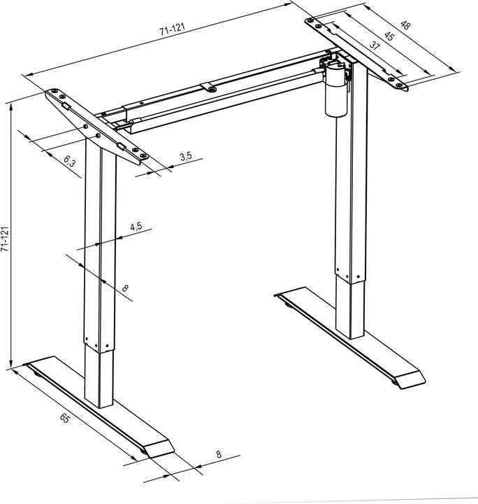 Produktbild tectake Elektrisches Tischgestell