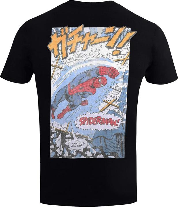 Immagine prodotto Spiderman Window Maglietta Stampa posteriore Uomo (S)