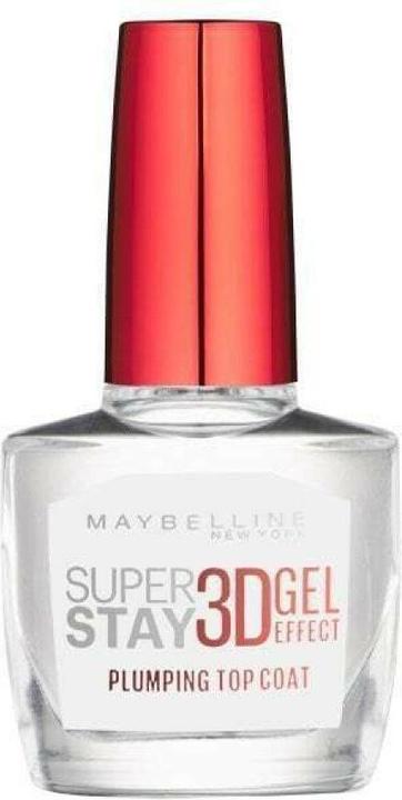 Actual product image Maybelline New York Super Stay 3D Gel Effect Top Oil Coat 10ml + Gift (Gel-Effect Nail Polish)