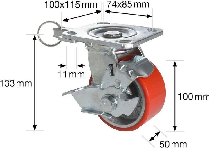 Actual product image Wagner System Heavy duty swivel castors