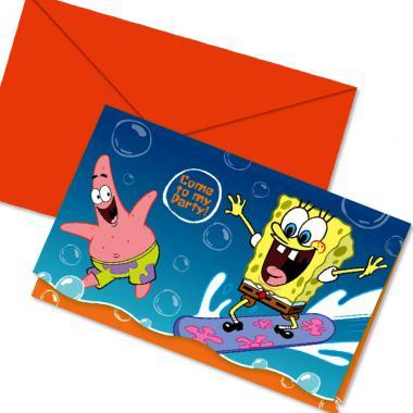 Actual product image JT Lizenzen Spongebob Einladungskarten