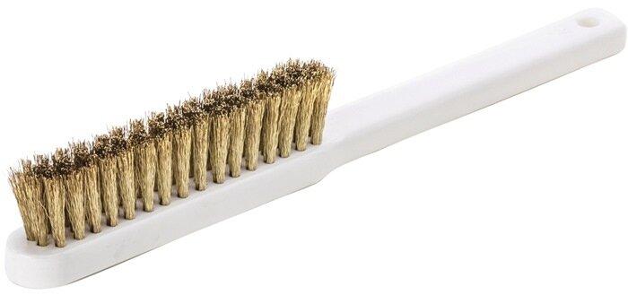 Produktbild Lessmann Feinbürste Länge 225 mm 0,15 mm Messingdraht gewellt 4-reihig