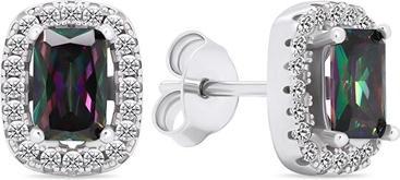 Brilio Silver - Elegant silver earrings with zircons EA578WMT