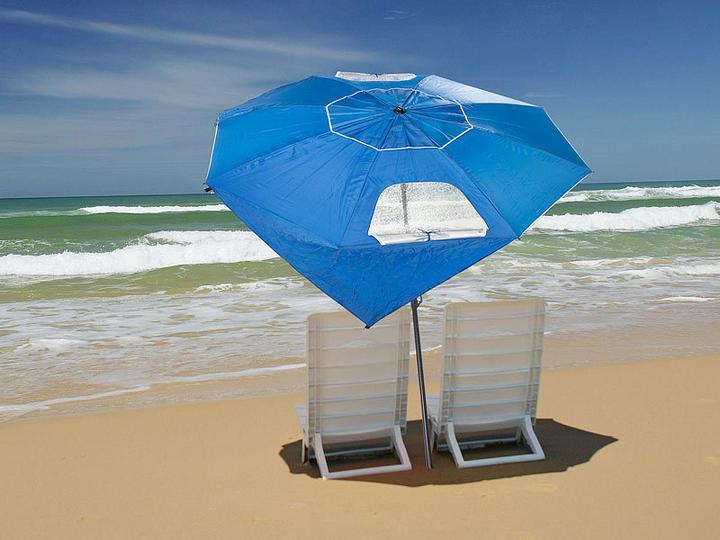 Produktbild Infactory 2in1-Sonnenschirm und Strandmuschel (1.60 m)