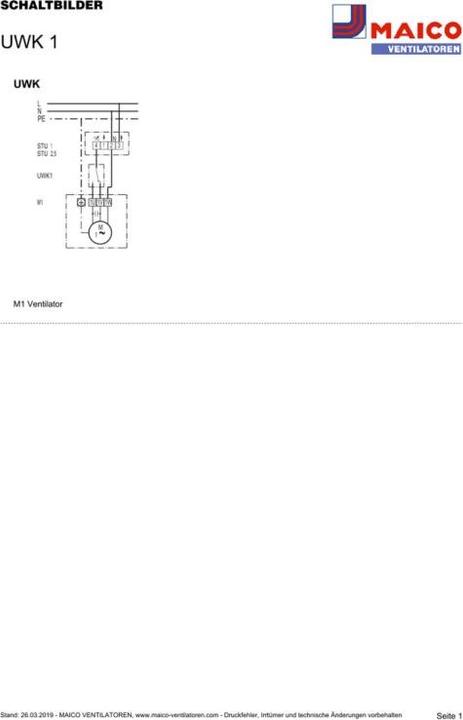 Actual product image Maico MAI UWK 1 Reversing switch alpine white 80x150x10mm 230V IMax 1A
