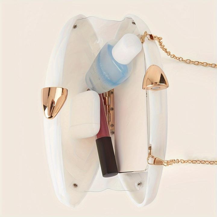 Produktbild Only-Bags.Store Elegante Marmortasche mit Magnetverschluss und abnehmbarer Kette - Vintage-inspirierte Abendtasche
