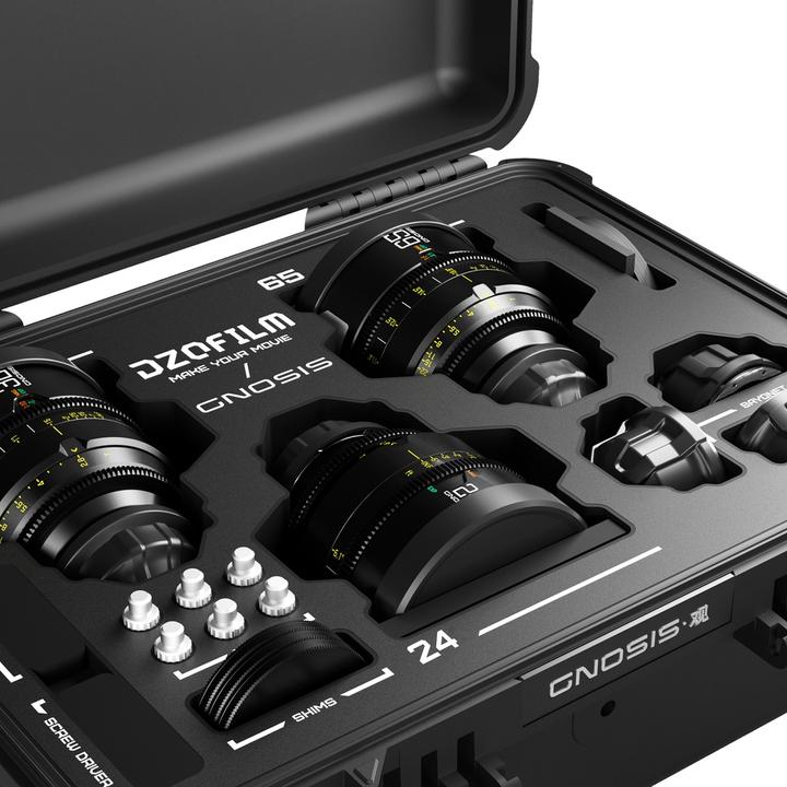 Immagine prodotto Dzofilm Kit Gnosis a 3 lenti (Macro 24/32/65 T2.8) imperiale (PL, Full-frame)