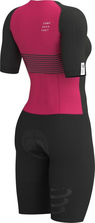 Actual product image Compressport Aero SS Trisuit Women Black/Jazzy (XS)