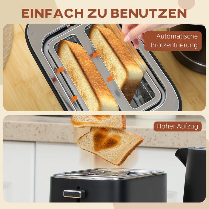Immagine prodotto Swisshandel24 Wasserkocher Toaster Set Frühstück-Set mit 1,7L Wasserkocher, 2 Scheiben Toaster (1.70 l)