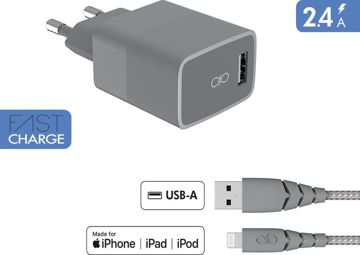 Produktbild Force Power Ladegerät USB A/Lightning-Kabel (USB 2.0)