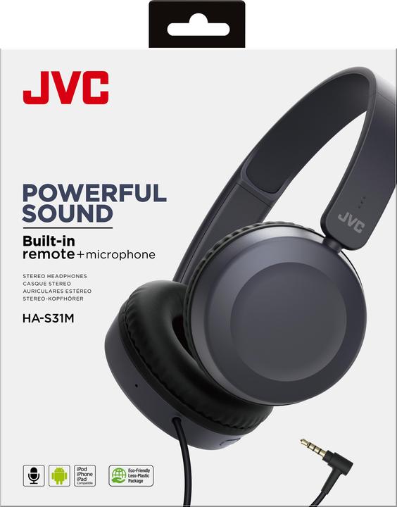 Immagine prodotto JVC HA-S31M-A (on-ear, JA, colore blu) (ANC, Cablato)