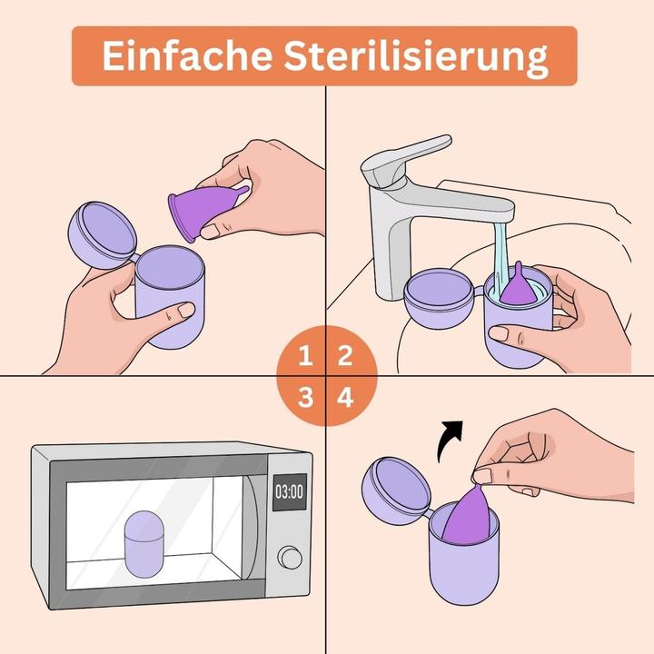 Actual product image Femora Menstrual cup + steriliser Period cup Menstrual cup (XS)