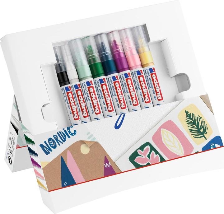 Produktbild Edding Acrylmarker Starter Set 8-teilig (Mehrfarbig, 10 mm, 8 x)