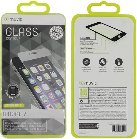 Image du produit Muvit For Change Verre Trempe Contour Silver : Apple Iphone Se/8/7 (1 pièce(s), Apple iPhone SE)