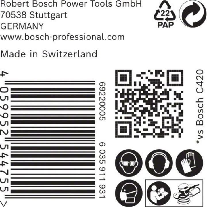 Immagine prodotto Bosch Professional Zubehör Expert C470 Carta vetrata multiforo per levigatrice rotorbitale, 150 mm, G 80, 50 pz. (80)