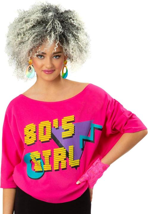 Immagine prodotto Smiffys 1980s Maglietta Stampato Ali di Pipistrello Donna (S)