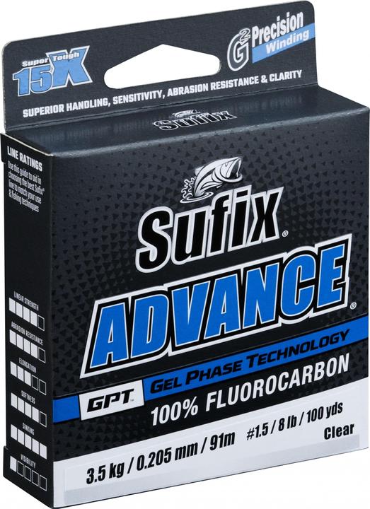Actual product image Sufix Advance FC G2 Clear 100yd