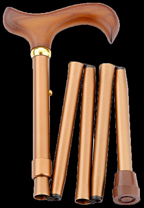 Produktbild Gastrock Faltstock 7886cm 5f Alu bronze Derby