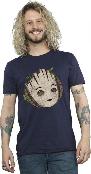 Immagine prodotto I Am Groot Wooden Head Maglietta Uomo (XXL)