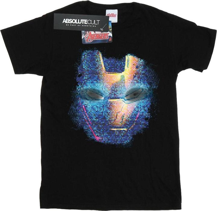 Actual product image Mens Iron Man Distressed Head T-Shirt (L)