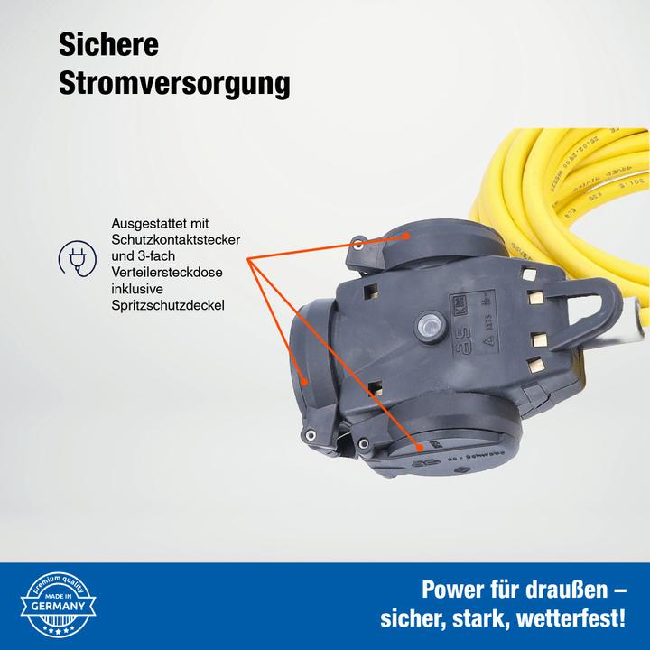Immagine prodotto As - Schwabe 61455 Cavo di alimentazione giallo 5 m (3 x, CEE 7/3, 5 m)