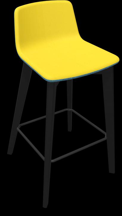 Giallo, blu chiaro melange, Nero, Frassino tinto di nero