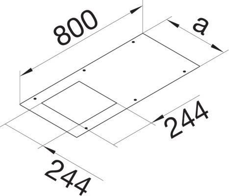 Image du produit Hager TEH BKA400800Q12 Couvercle estampé Q12 244x244mm en tôle d'acier pour BKF/BKW 400x