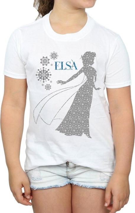 Immagine prodotto Disney Frozen Elsa Christmas Silhouette Maglietta Ragazze (116)