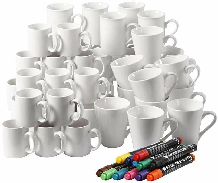 Image du produit Creativ Company Tasses en porcelaine (64894.50 ml, 48 x)