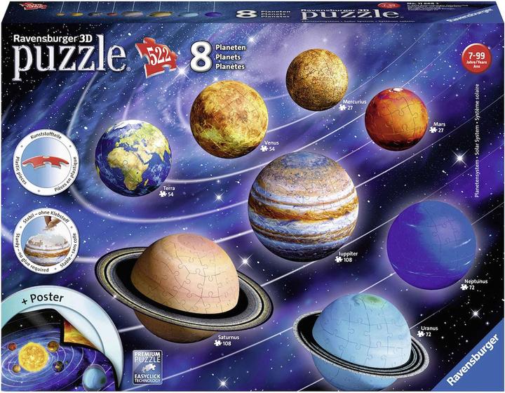 Produktbild Ravensburger 3D Sonnensystem (540 Teile)