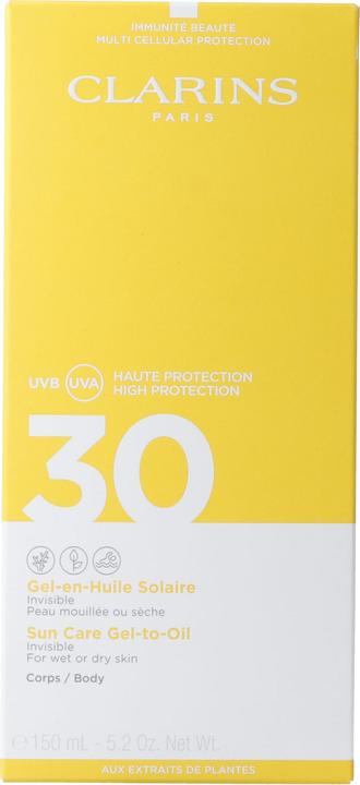Image du produit Clarins Soleil - Gel-en-Huile Solaire Corps SPF30 (Crème solaire, SPF 30, 150 ml, 197 g)