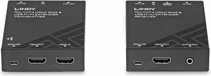 Produktbild Lindy 70m Cat.6 HDMI 4K60, USB & Audio KVM Extender