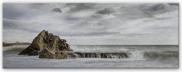 Produktbild Trenddeko Fels in der Brandung - Panorama (80 x 30 cm)