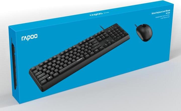Produktbild Rapoo Kabelgebundenes Kombo Set "NX1500", Schwarz, QWERTZ (DE, Kabelgebunden)