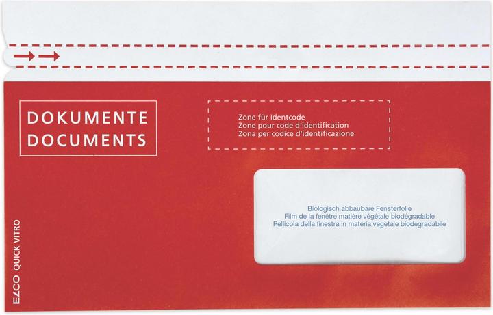 Immagine prodotto Elco Buste portadocumenti Quick Vitro carta Dokumente/Documents conformi agli standard postali (C5/6)