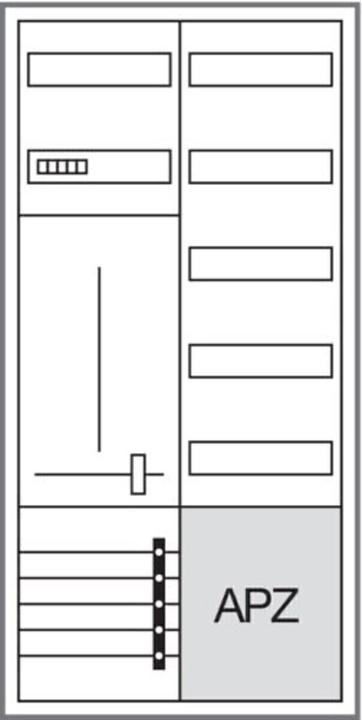 Actual product image Hager HAG ZB323T15 Complete cabinet univ.Z SKII 5rh IP44 1100x550x205mm