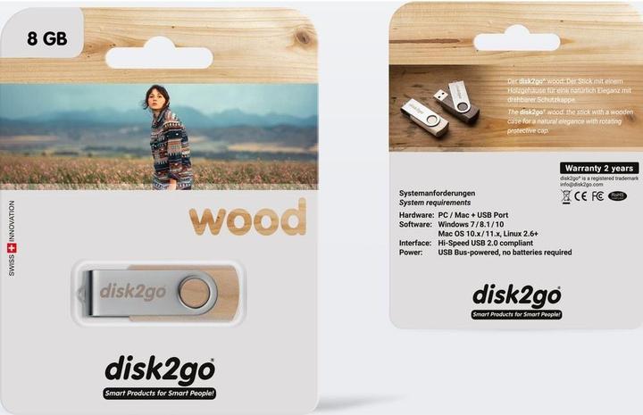 Produktbild Disk2go wood (8 GB, USB-A)