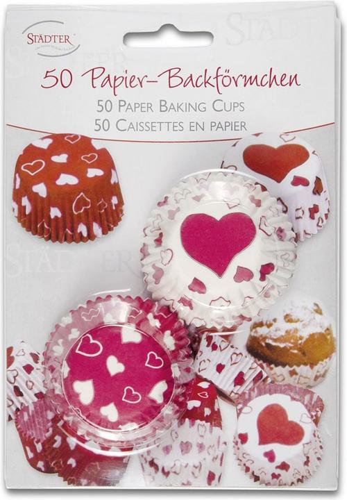 Immagine prodotto Städter Mini stampi per cupcake a forma di cuore (4 cm)