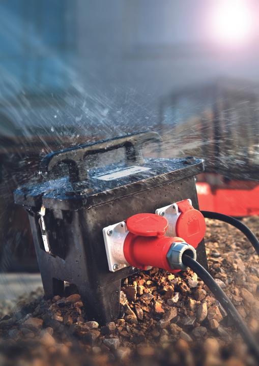 Produktbild As - Schwabe Mobiler Baustellen-Stromverteiler (6 x, CEE 7/3, CEE)