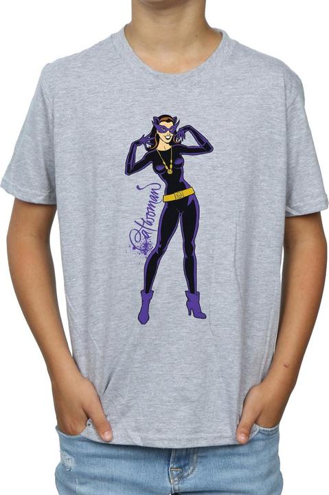 Image du produit - T-shirt CATWOMAN HAPPY POSE - Garçon (128)
