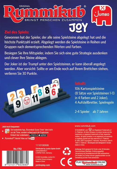 Actual product image Jumbo Rummikub: Joy (German)