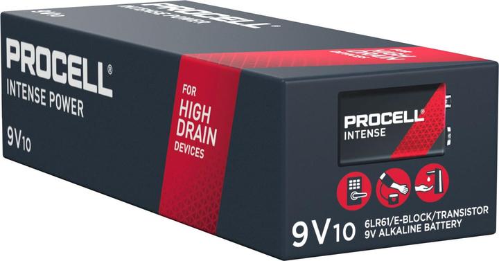 Produktbild Duracell Procell Intense Power (10 Stk., 9V Block, 673 mAh)
