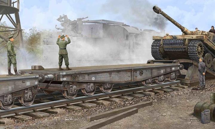 Actual product image Trumpeter Heavy Platform Truck Type SSyms 80