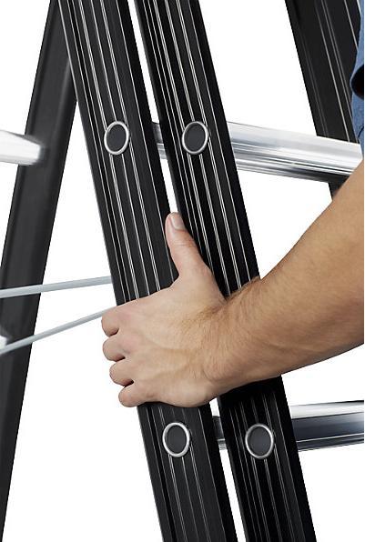 Immagine prodotto Altrex Scala multiuso NEVADA, 3 elementi, nero, 3 x 12 pioli. (Scaletta multiuso, 216 cm)