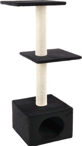 Actual product image Flamingo - Scratching Tree Charbonel - Black & Cream - 47 x 35 x 103 cm (103 cm, Black & Brown)