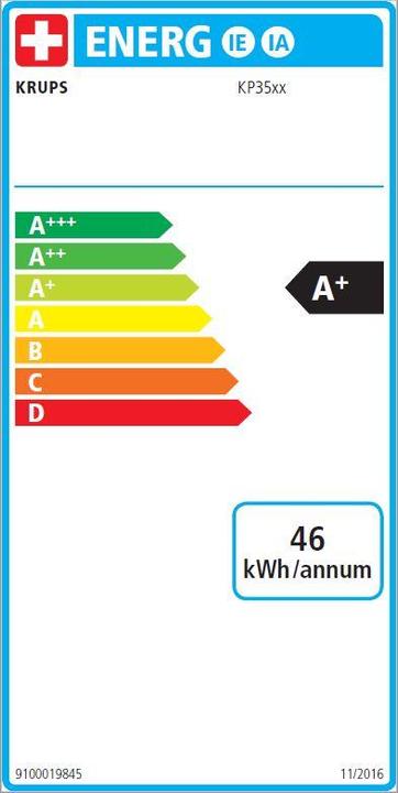 Energie-Label Krups Drop KP3501 (NESCAFÉ Dolce Gusto)