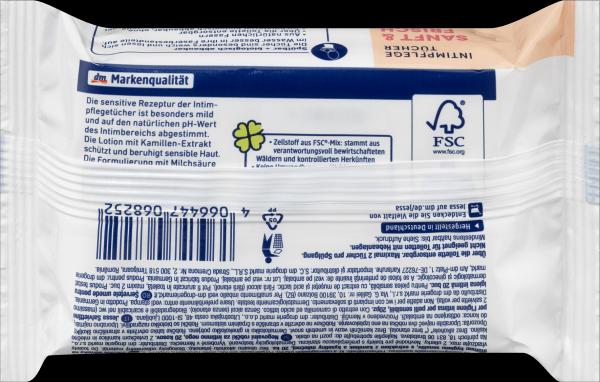Actual product image dm Jessa Intimate care wipes (Intimate wipes)